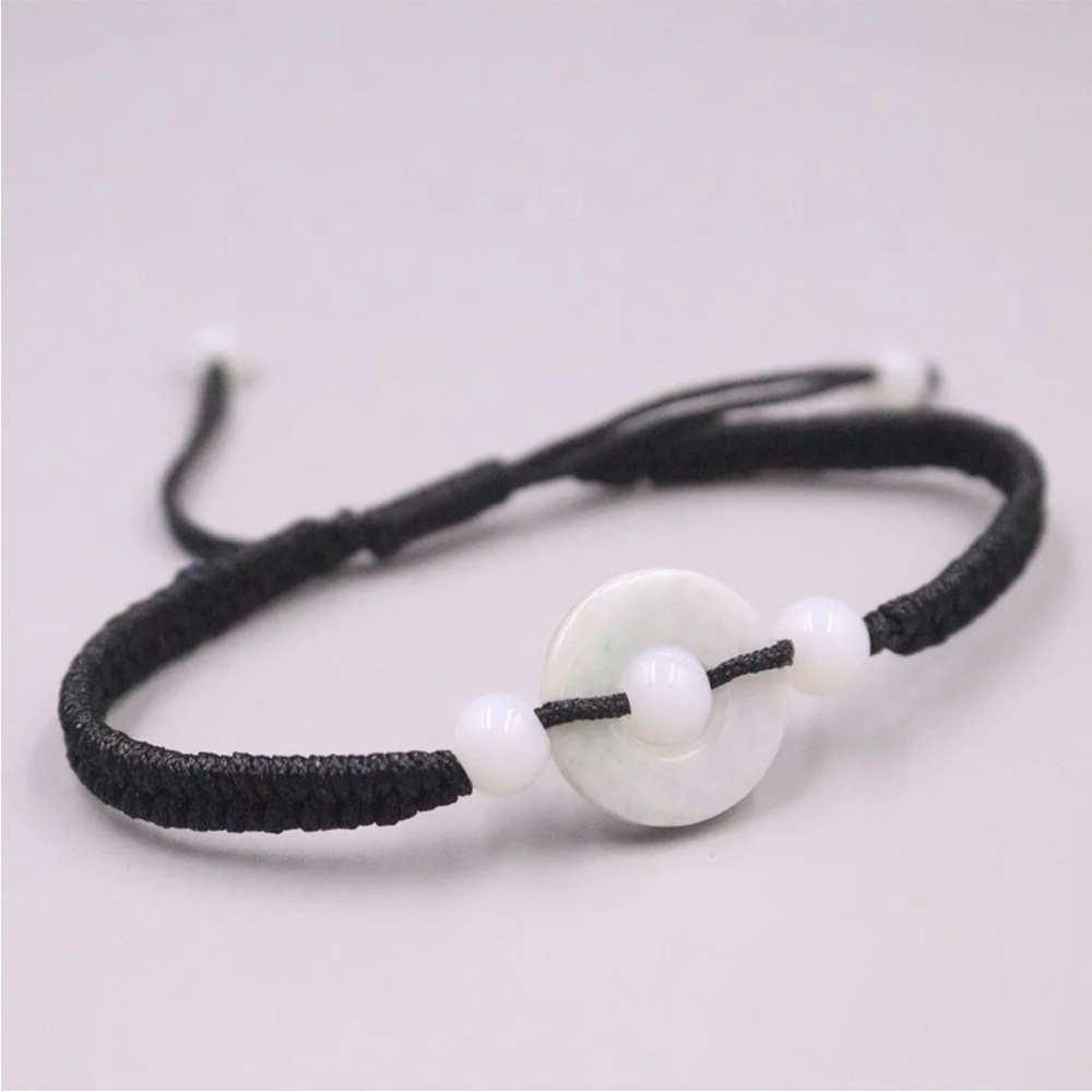 💜 Jade Macrame Bracelet 7”-8” adjustable NEW